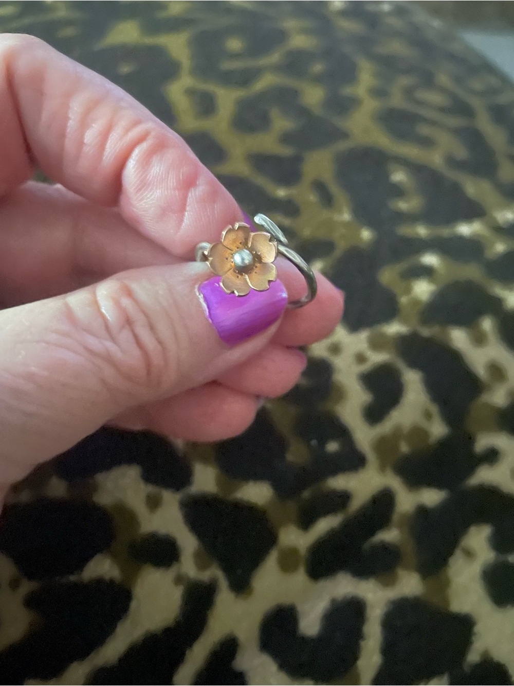 Delicate Flower Ring in Gold and Silver - Women's Jewelry adjustable